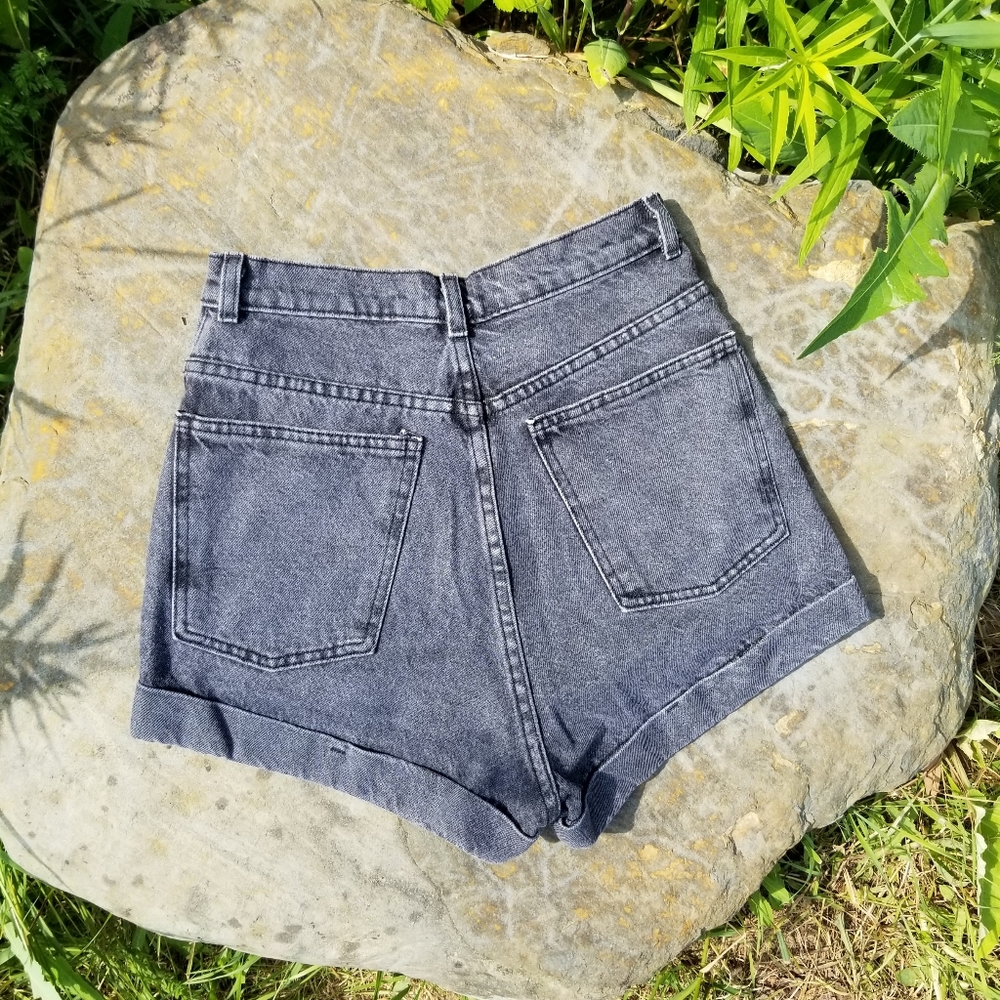 American Apparel Black Denim Shorts "28 waist